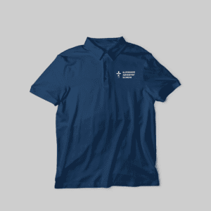 El Dorado Adventist School polo shirt with logo and branding.